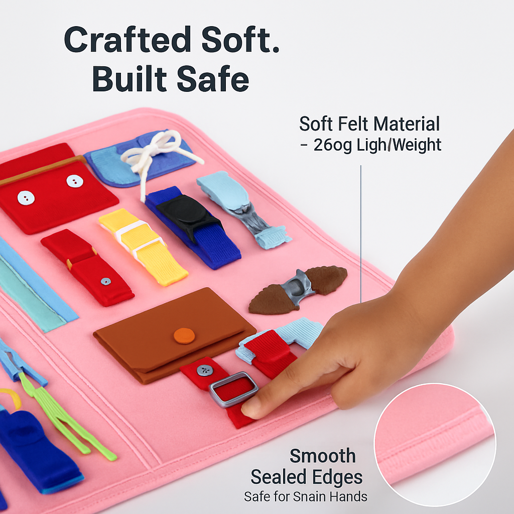 Kids Busy Board: Sensory Montessori Toy for 1-6