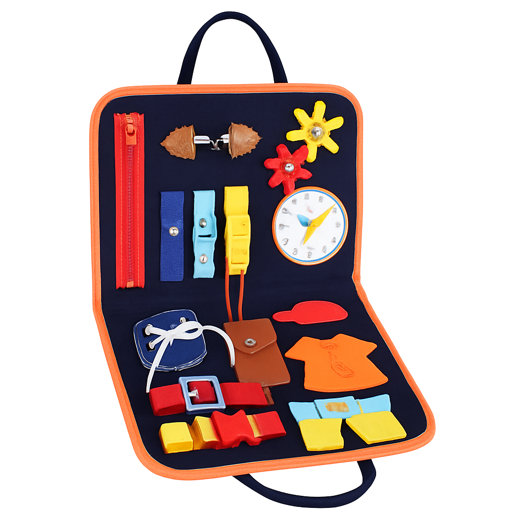 Kids Busy Board: Sensory Montessori Toy for 1-6