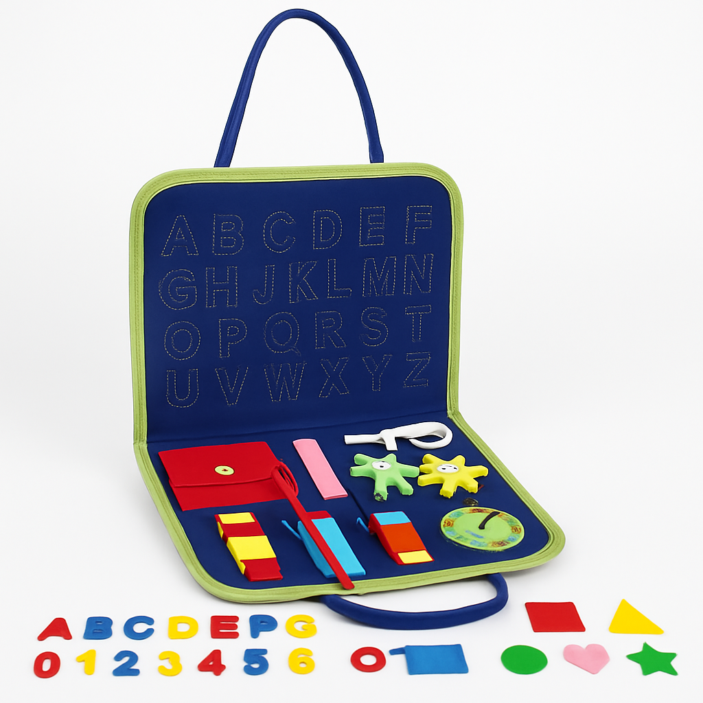 Kids Busy Board: Sensory Montessori Toy for 1-6