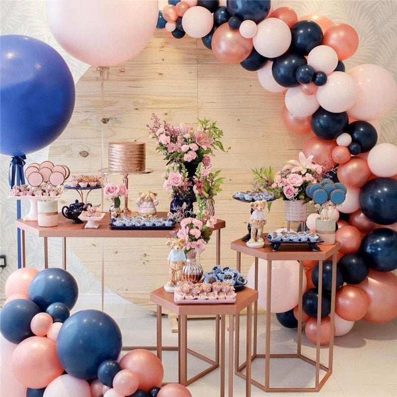 Rose Gold & Navy Balloon Garland Kit