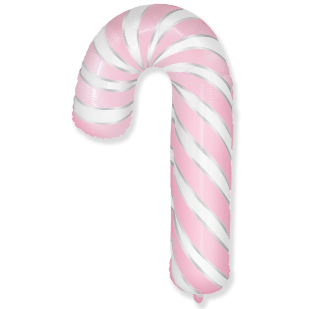 Pink and White Candy Cane Balloon