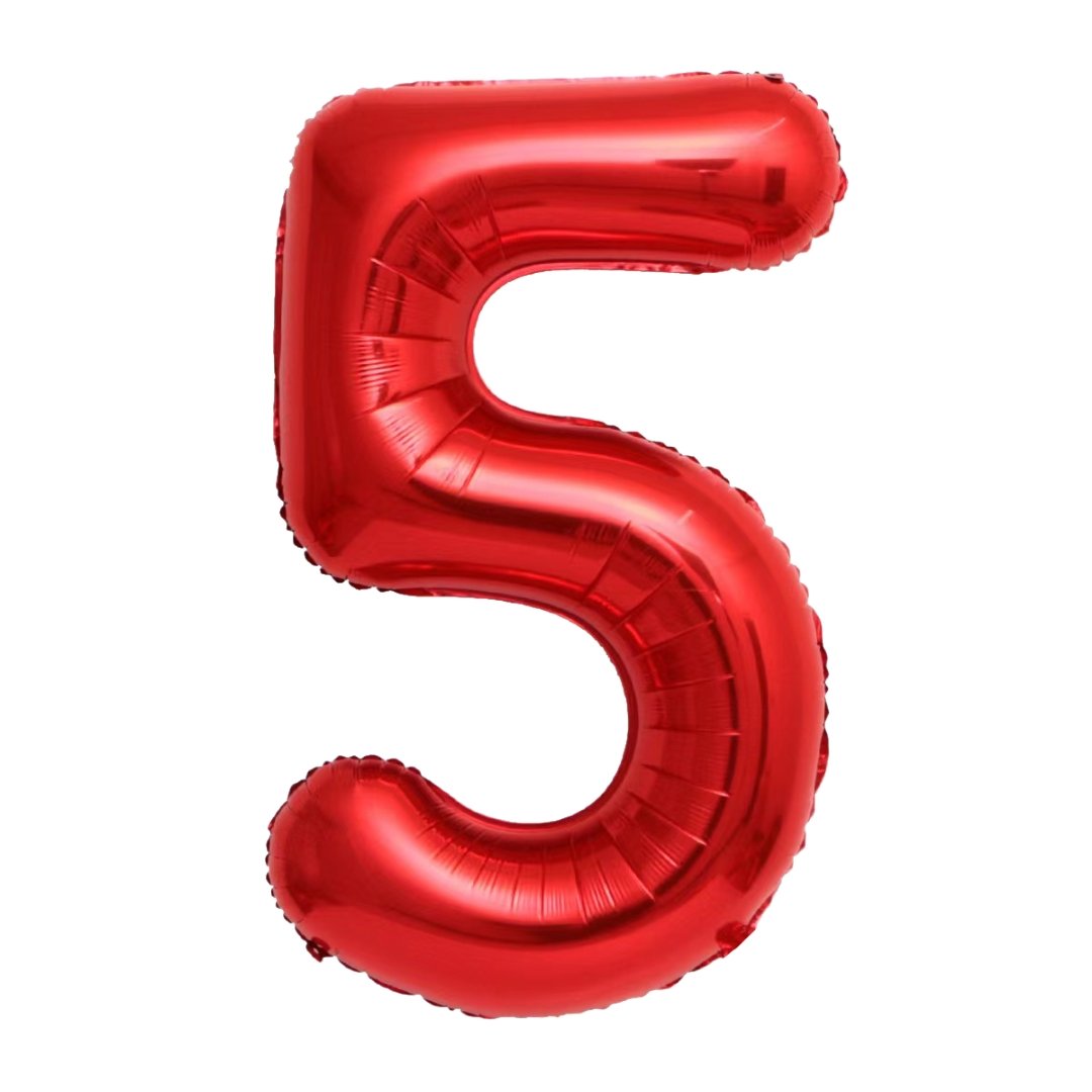 Red Number Balloon