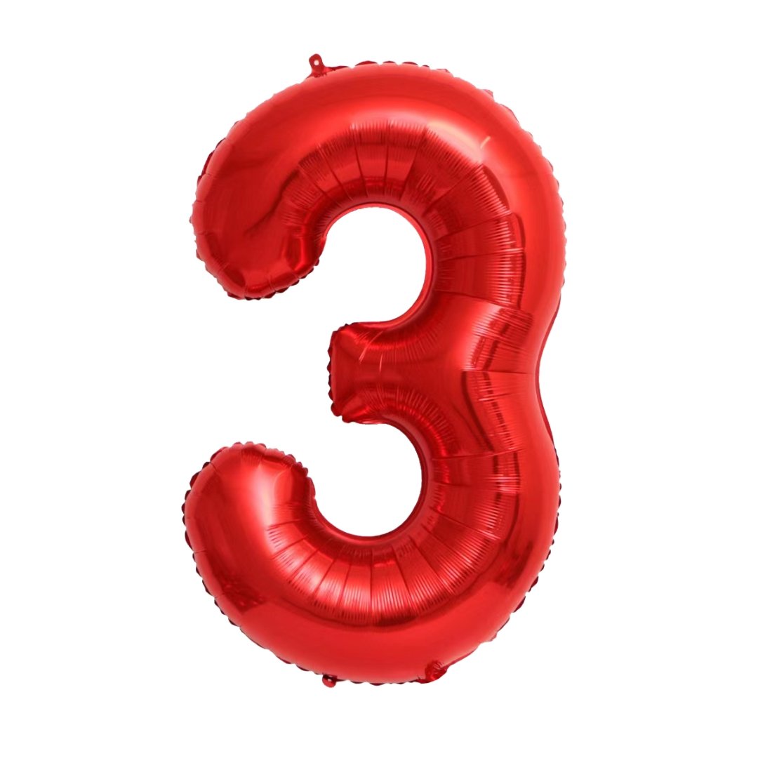 Red Number Balloon