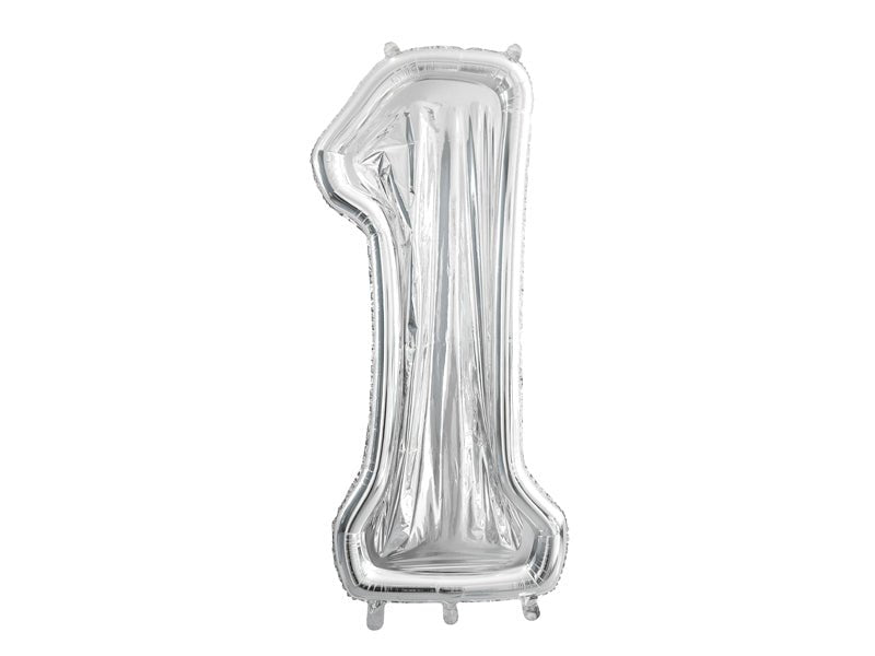 Standing Silver Number Balloon Frame