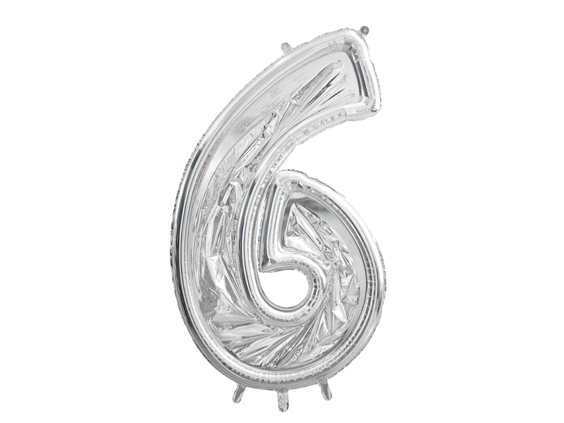Standing Silver Number Balloon Frame