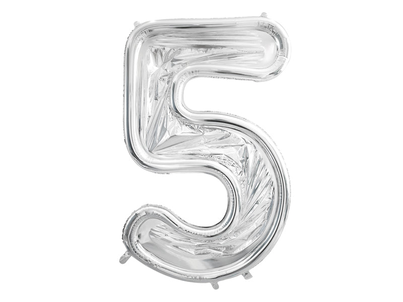 Standing Silver Number Balloon Frame