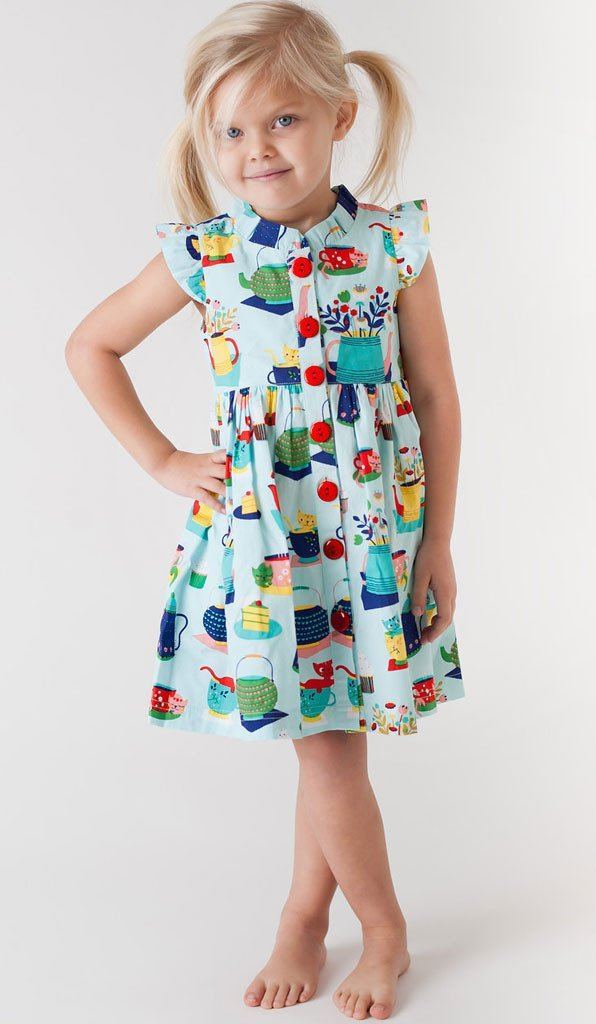 Tea & Kitties Blue Glen Park Dress