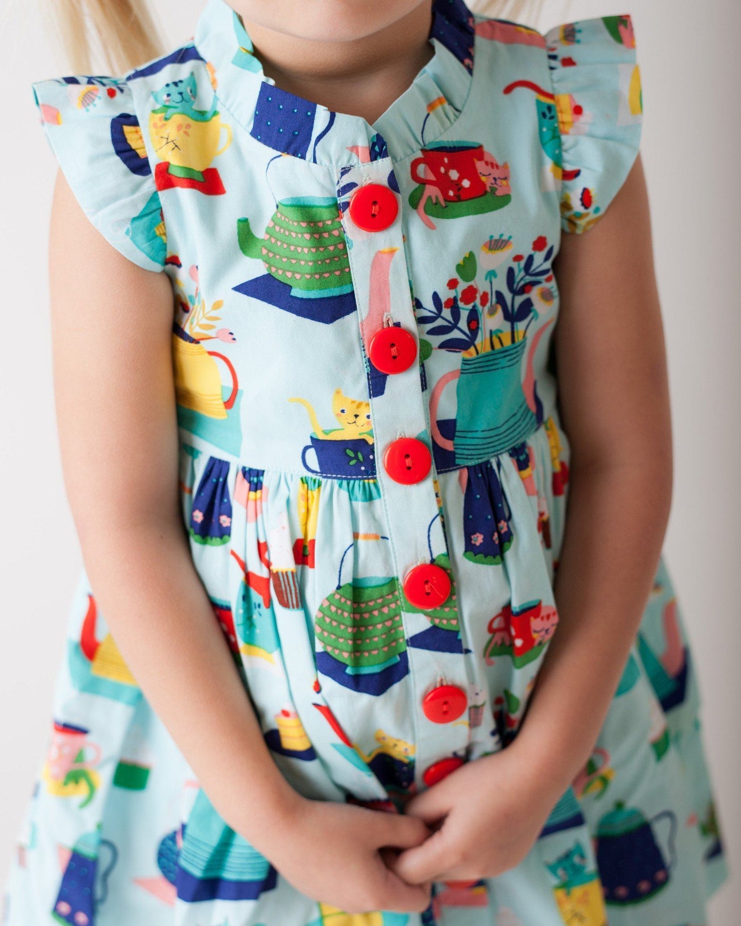 Tea & Kitties Blue Glen Park Dress