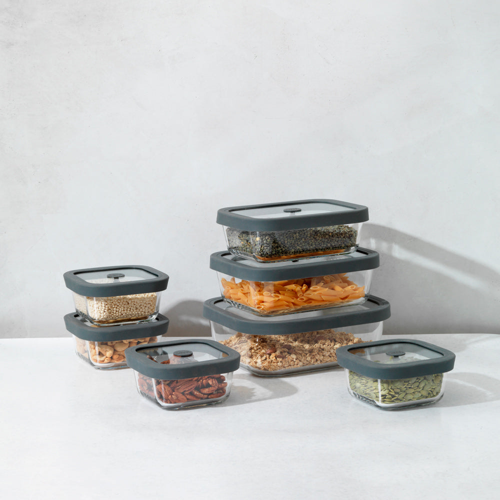 Square Glass Food Storage Containers (Set of 4)