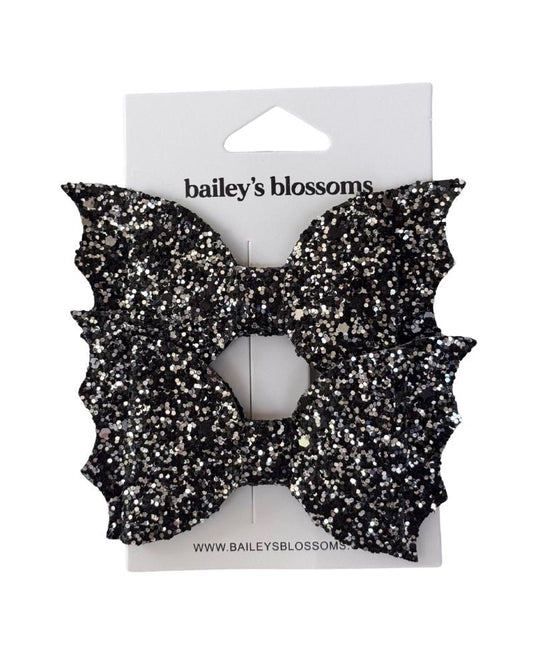Glitter Bat Piggie Clips