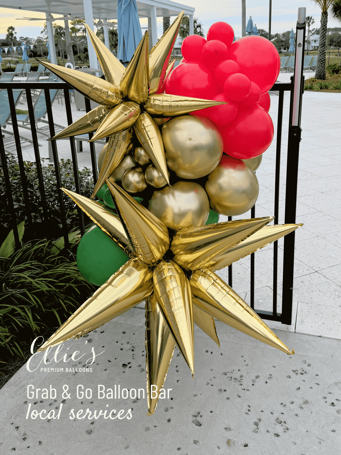 Gold Starburst Cluster Balloon – 26" and 40"