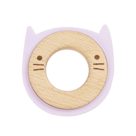 Lavender Animal Teether Wooden + Silicone
