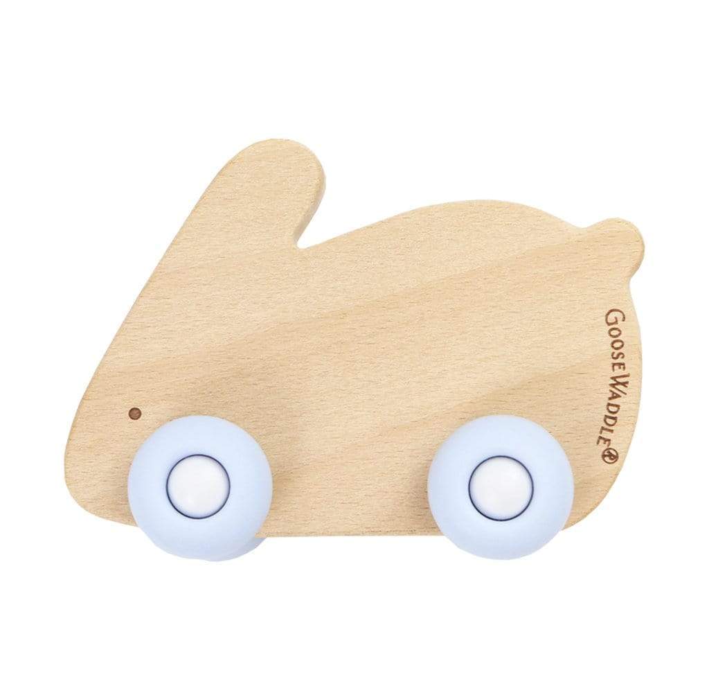Silicone + Wood Teether with Wheels (3 Colors)
