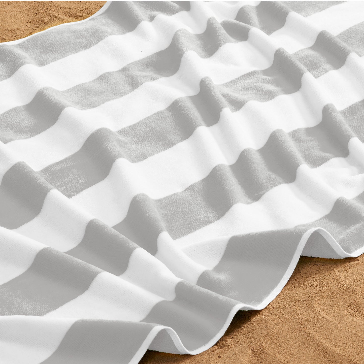 Cotton Velour Cabana Stripe Beach Towel - Novia Collection