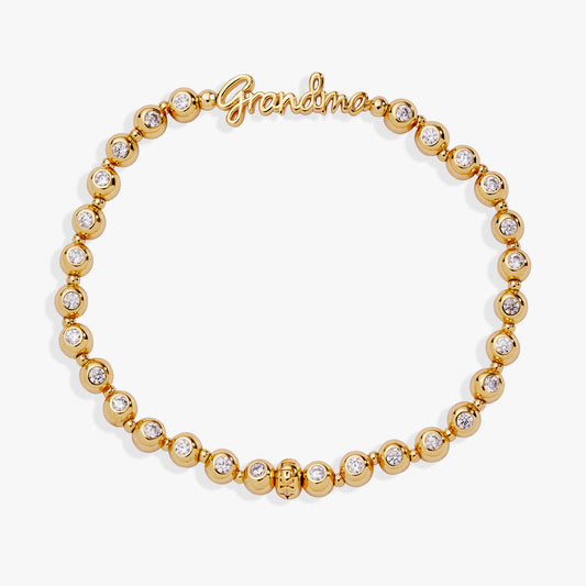 Grandma Elongated Crystal Stretch Bracelet