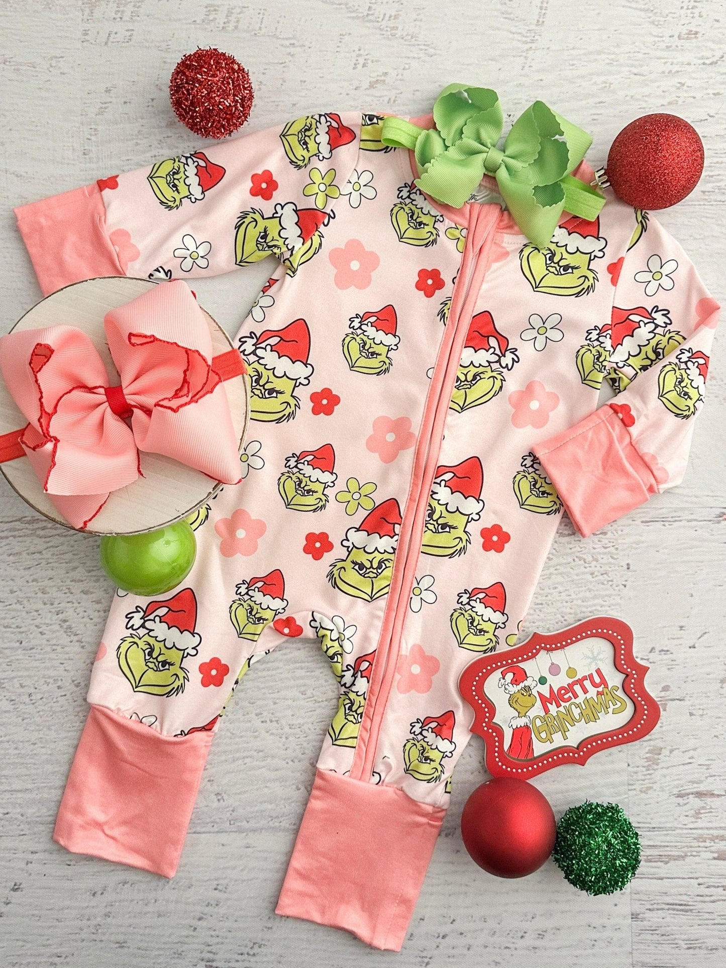Grinchmas Pink Infant Onesie
