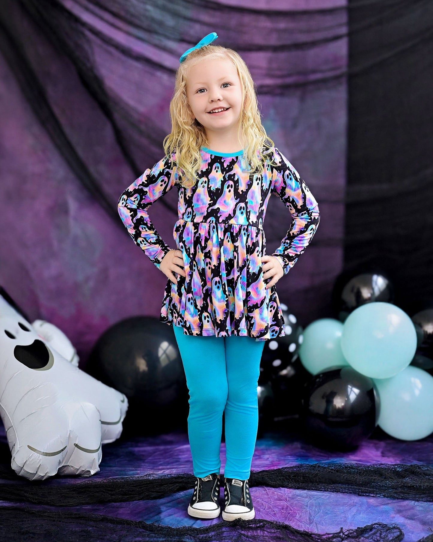 Halloween | Ghoulish Ghosts | Bamboo Peplum & Leggings Set