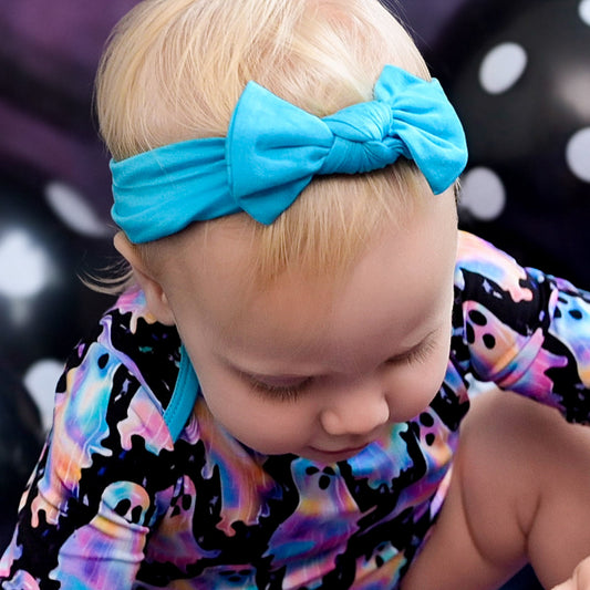 Halloween | Phantom Blue | Bamboo Headband Bow