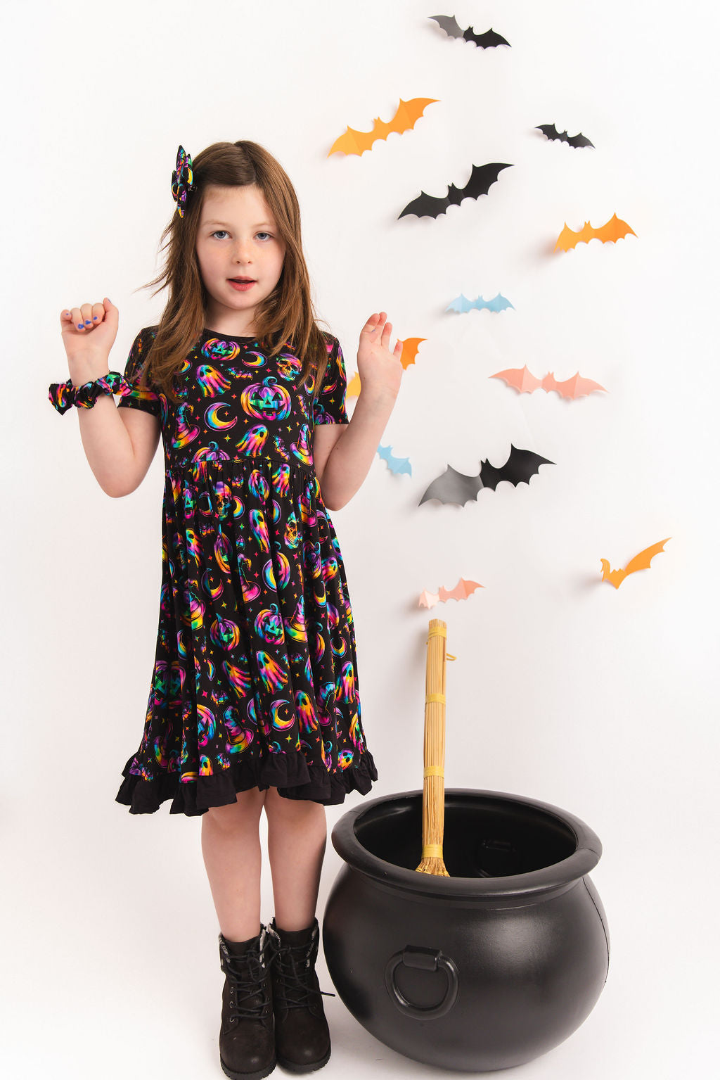 Halloween | Rainbow Haunts | Bamboo Ruffle Twirl Dress