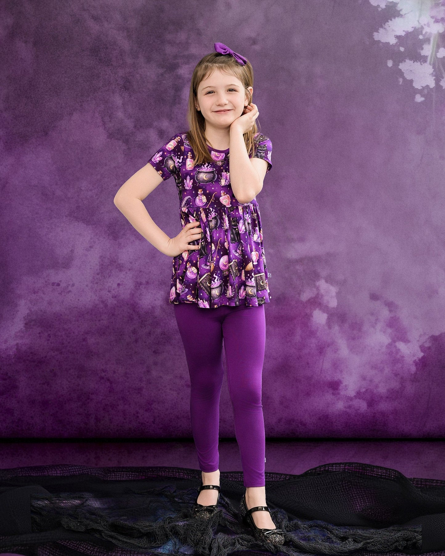 Halloween | Witches’ Brew | Bamboo Peplum & Leggings Set