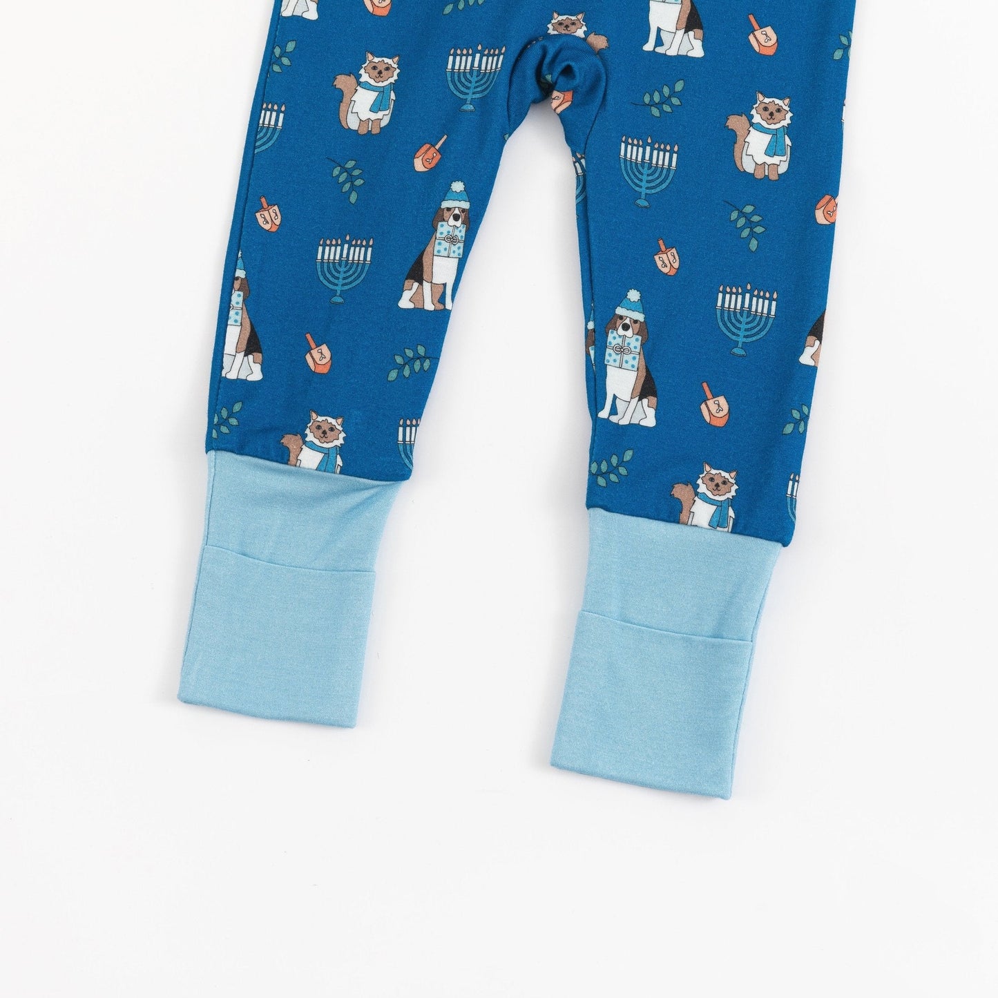 PREORDER - Hanukkah Pets (Convertible Zip Footies) - Blue