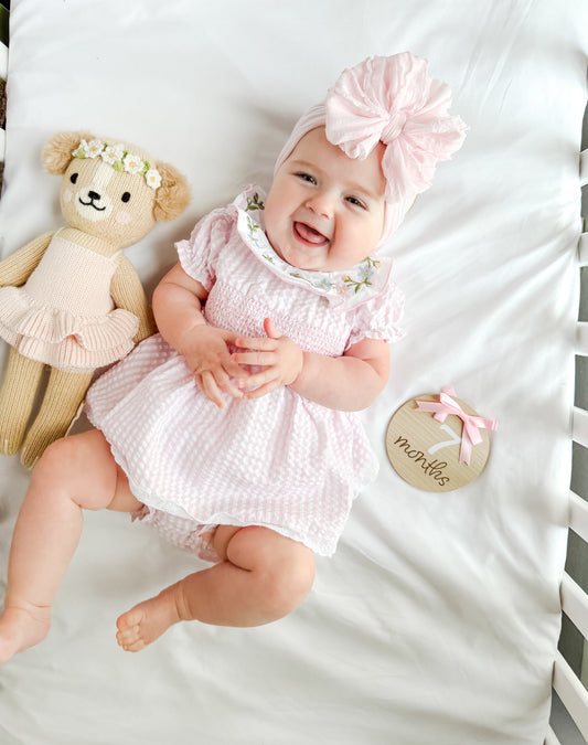 Ruffled Headband- Perfect Pink