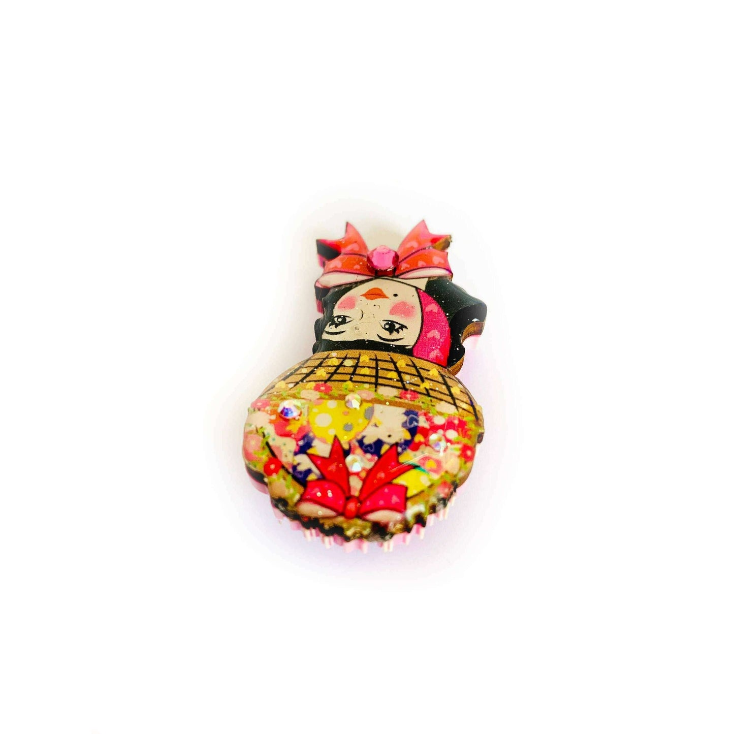 Harriet and her Easter Bonnet Brooch