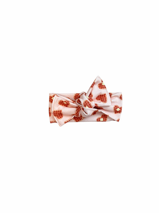 Heart Waffles Tie On Headwrap
