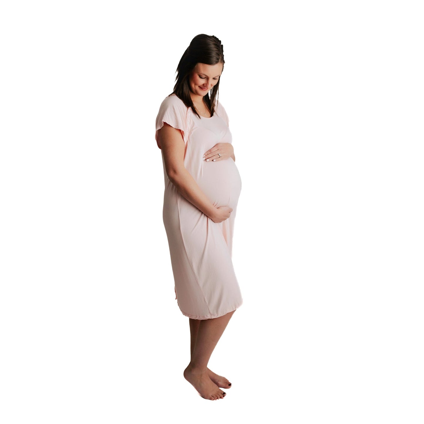 Heavenly Pink Mommy Labor and Delivery Nursing Hospital Gown