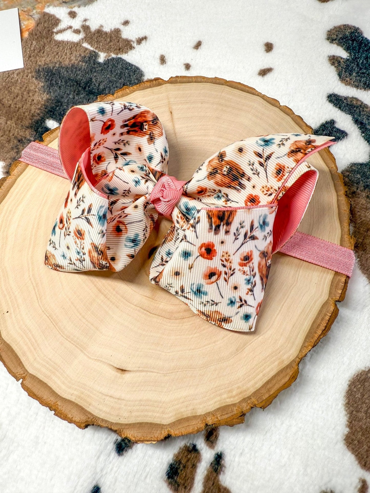 Highland Bloom Double Layer Bow Headband