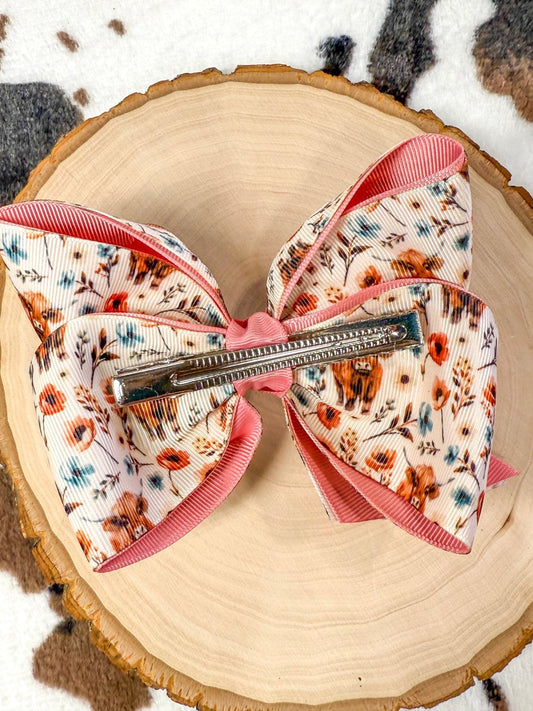 Highland Bloom Double Layer Hair Bow