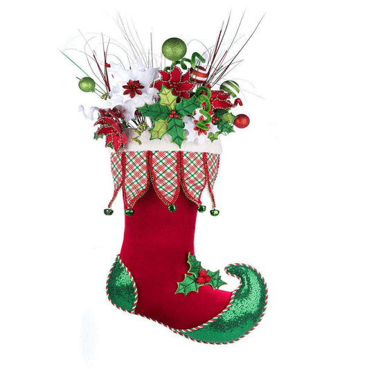 Holly Woods Stocking With Floral Wall Piece | Christmas Decor | Katherine's Collection