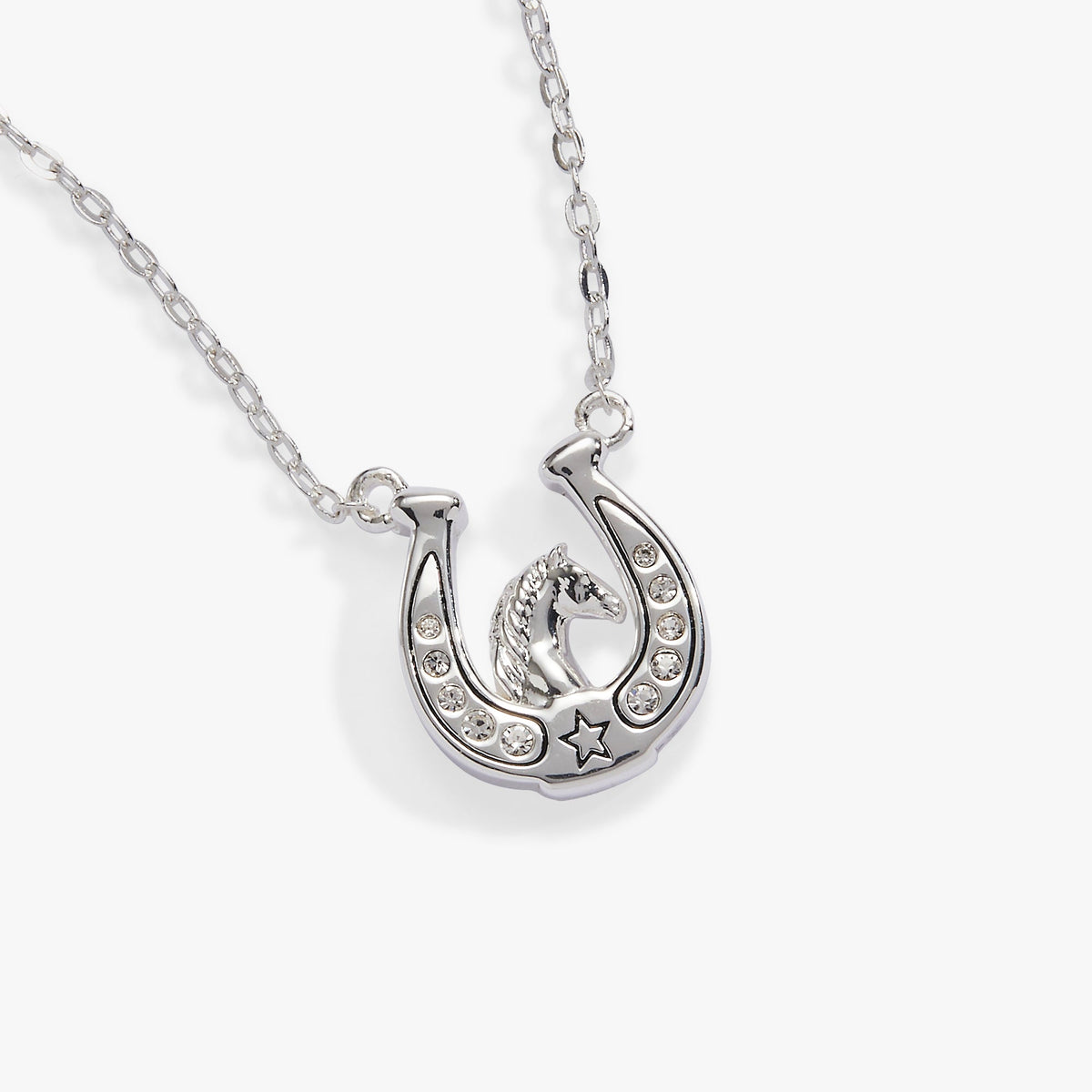 'Horse Girl At Heart' Horseshoe Necklace