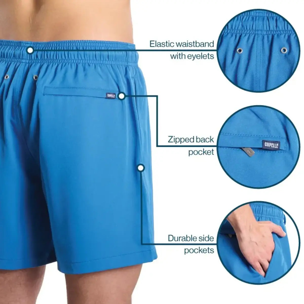 Men’s Premium Compression-Lined Hybrid Shorts – Line Rush-Orchid and Kelp