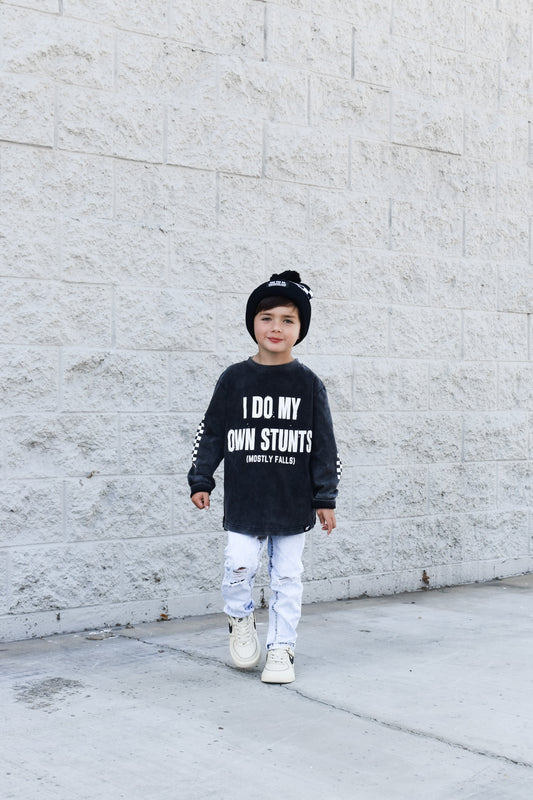 I DO MY OWN STUNTS LONG SLEEVE TEE