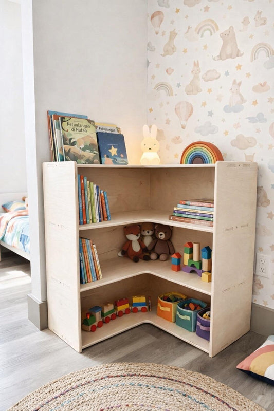 JARED- Corner Toy Shelf