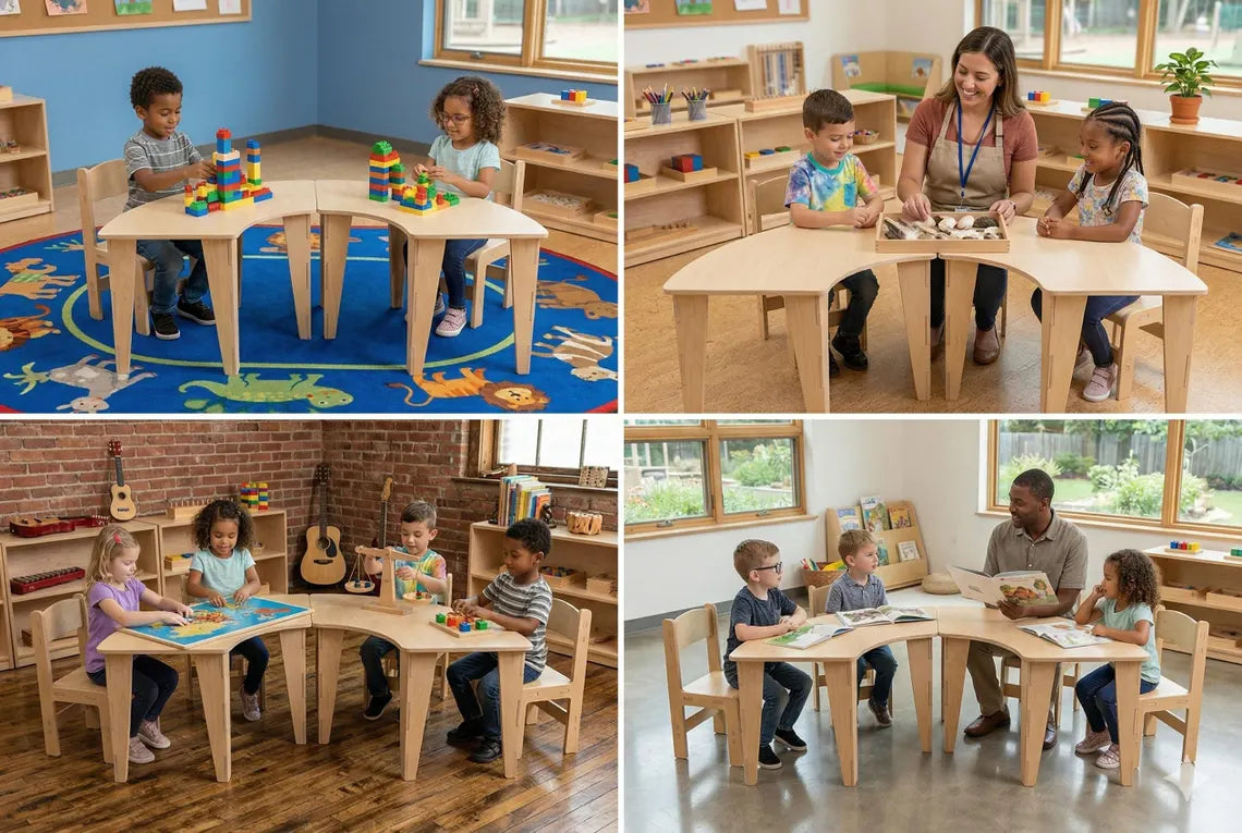 ASHTYN- U Shape Table with Set of 4 Chairs