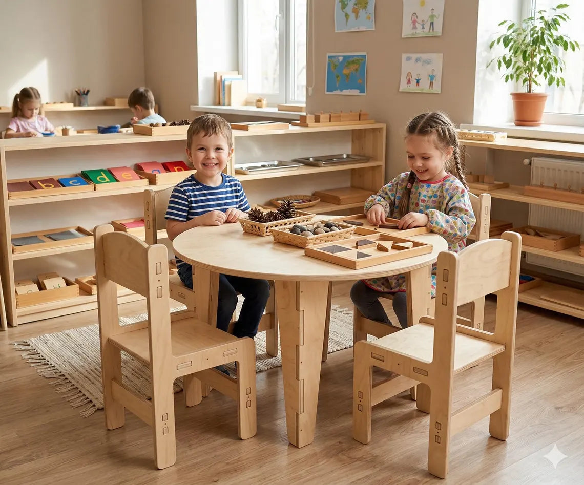 STELLA- Round Table with Set of 4 Chairs