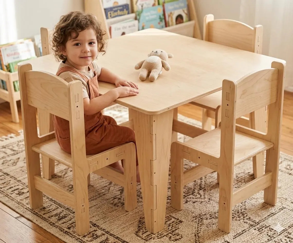 SCARLETT- Square Table with Set of 4 Chairs