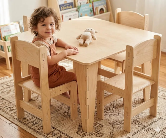 SCARLETT- Square Table with Set of 4 Chairs