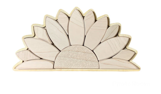 Handcrafted Sunflower Wooden Puzzle