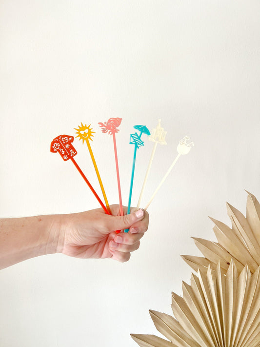 Summer Stir Sticks - Beach Set