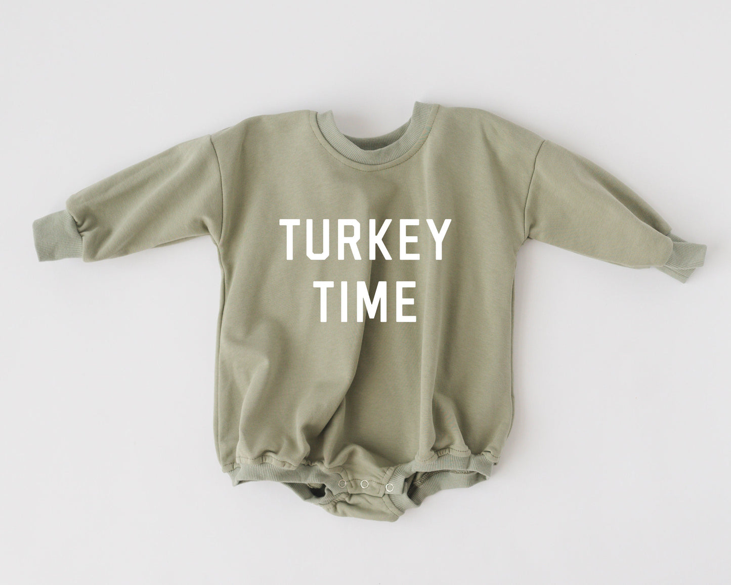 Turkey Time Sweatshirt Romper  - more colors