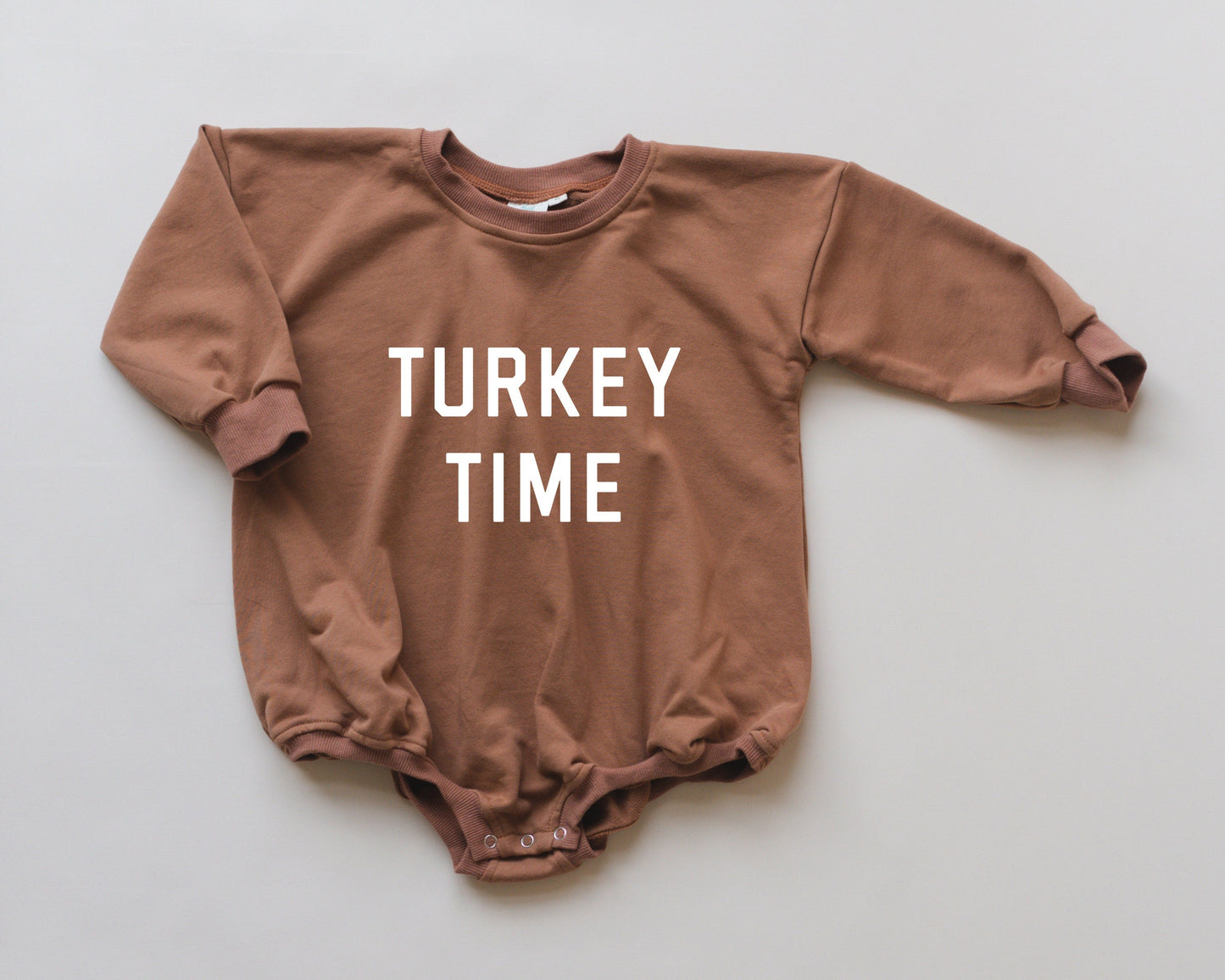 Turkey Time Sweatshirt Romper  - more colors