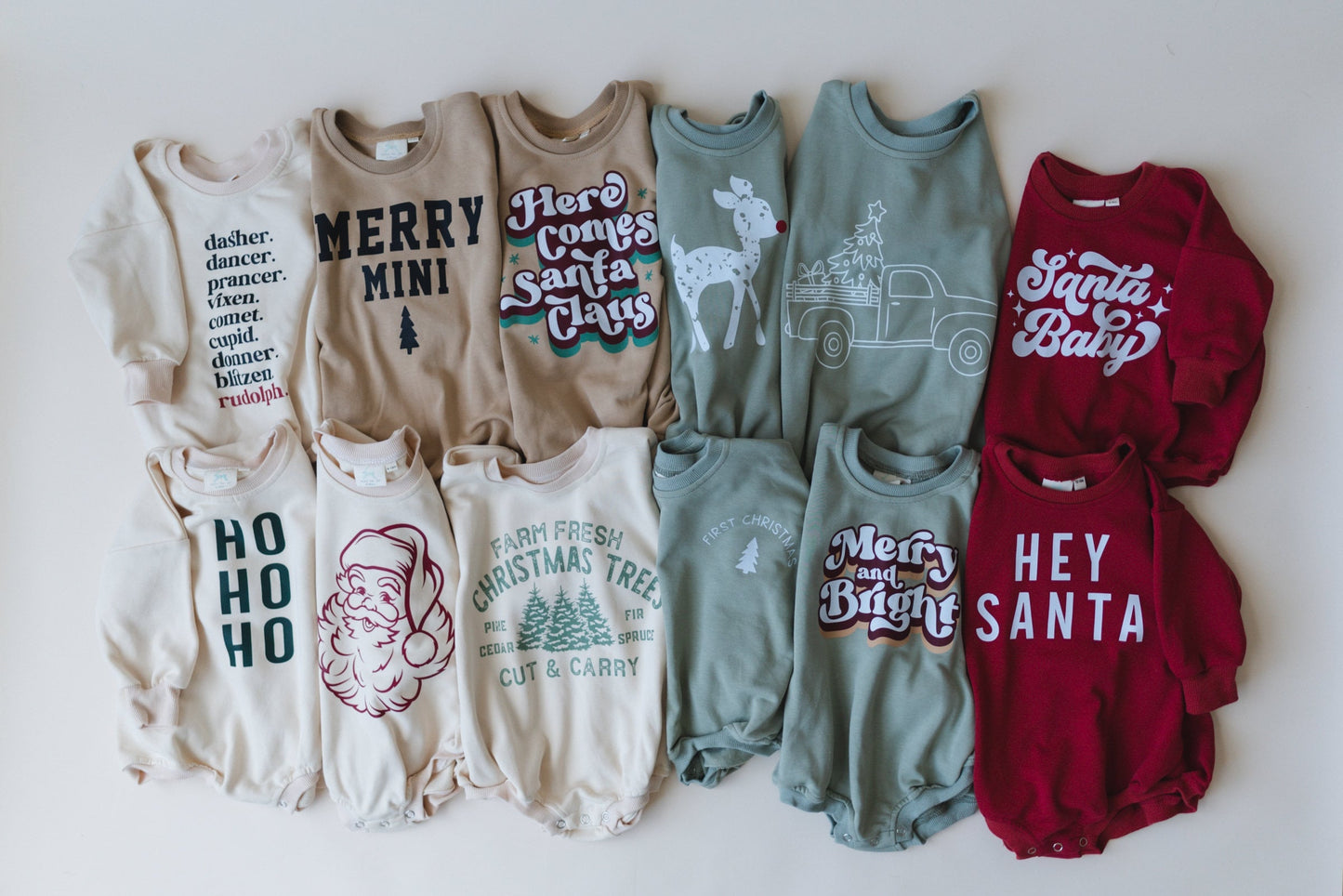 Christmas Tree Truck Sweatshirt Romper