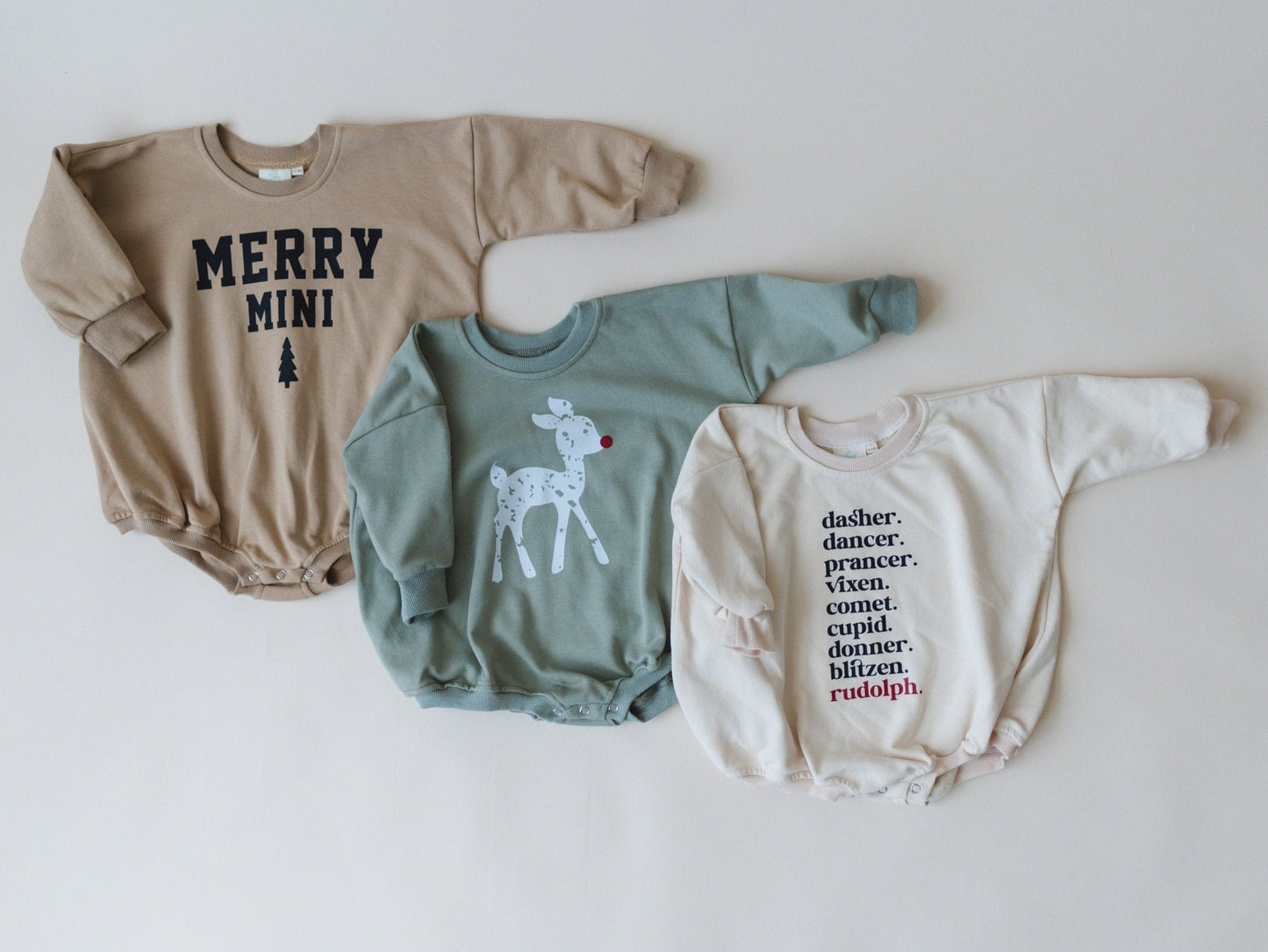 Merry Mini Christmas Sweatshirt Romper
