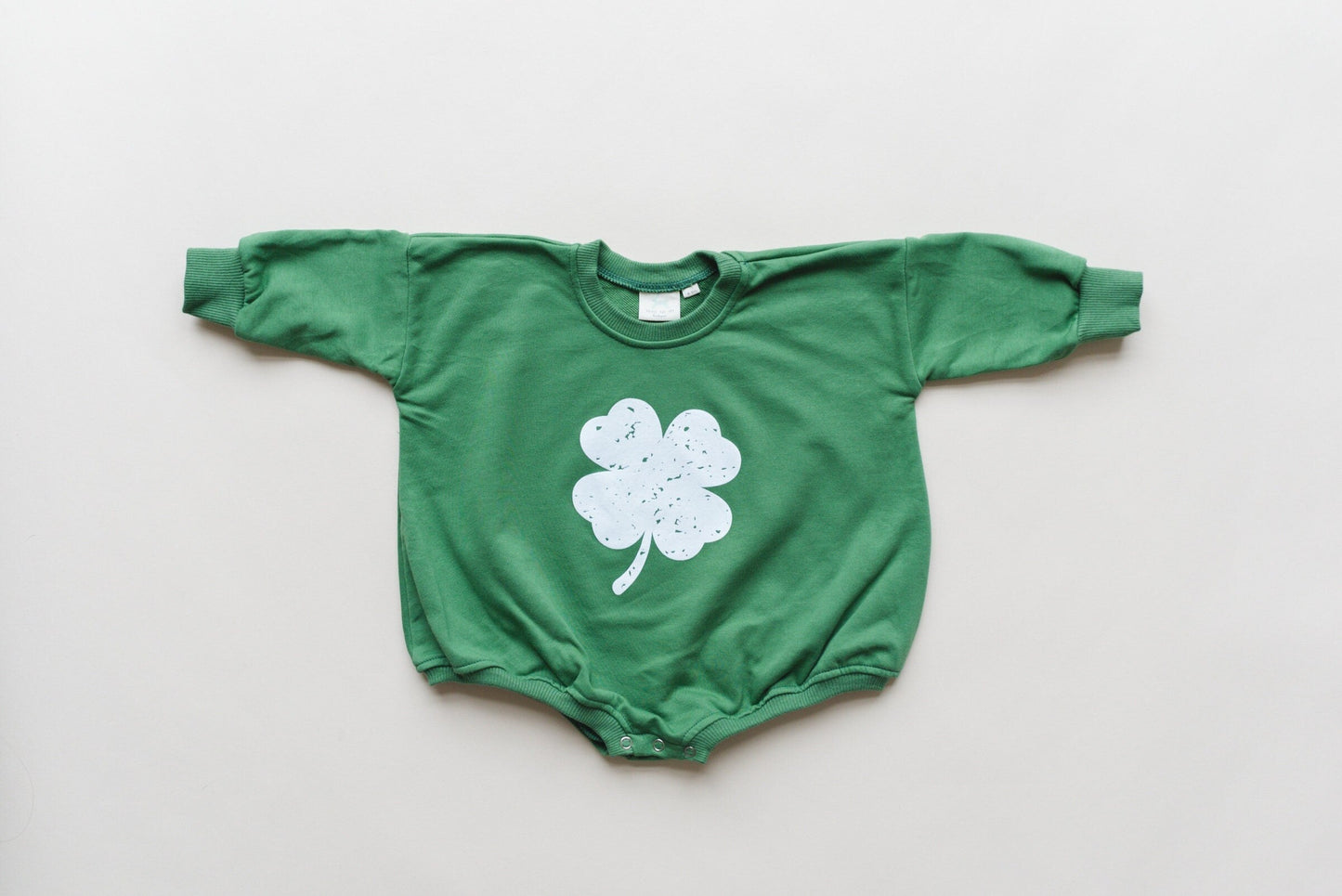 Distressed Shamrock Sweatshirt Romper - more colors