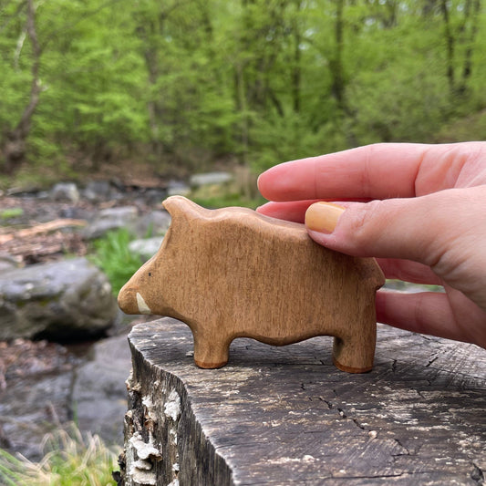 Wooden Boar Waldorf Toy