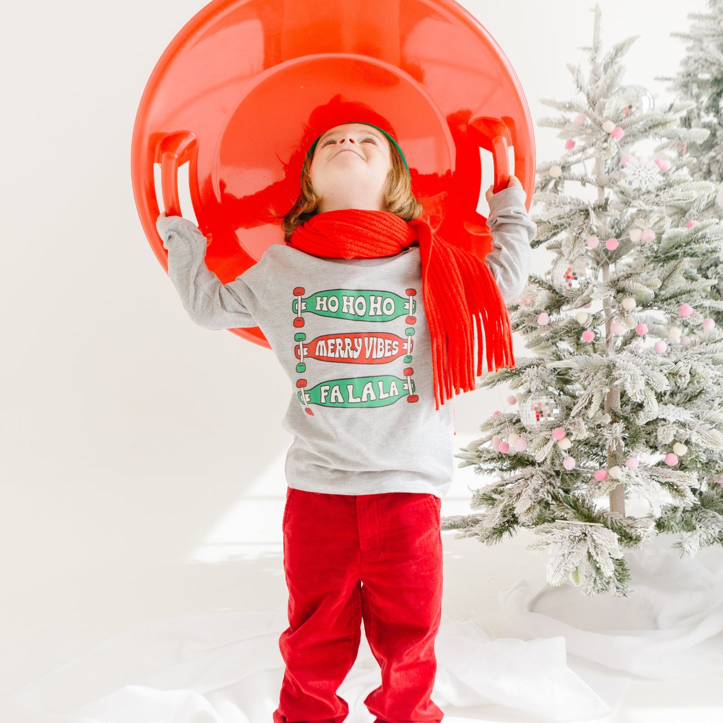 Ho ho ho Merry Vibes Fa La La Holly Jolly, Christmas, Skateboard