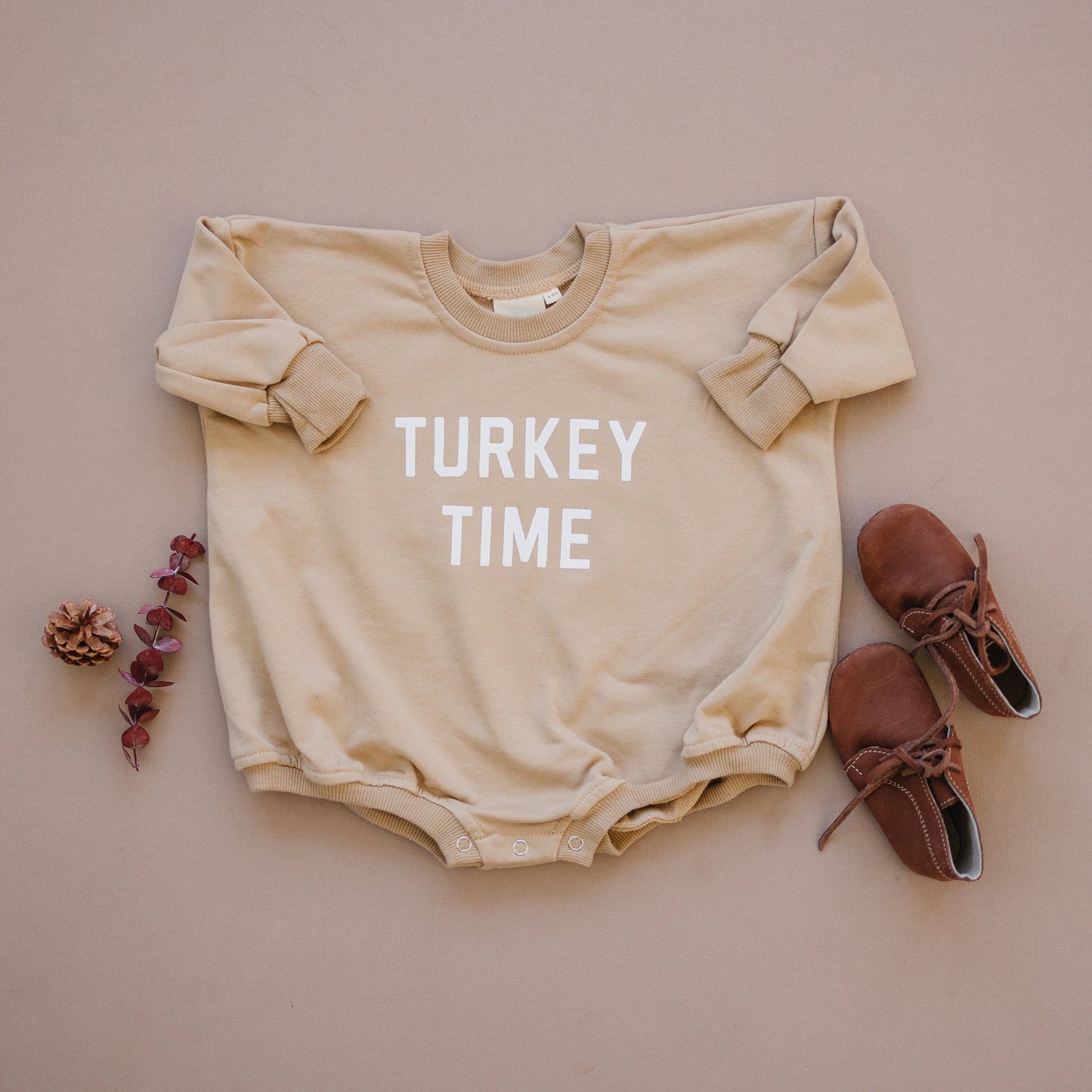 Turkey Time Sweatshirt Romper  - more colors
